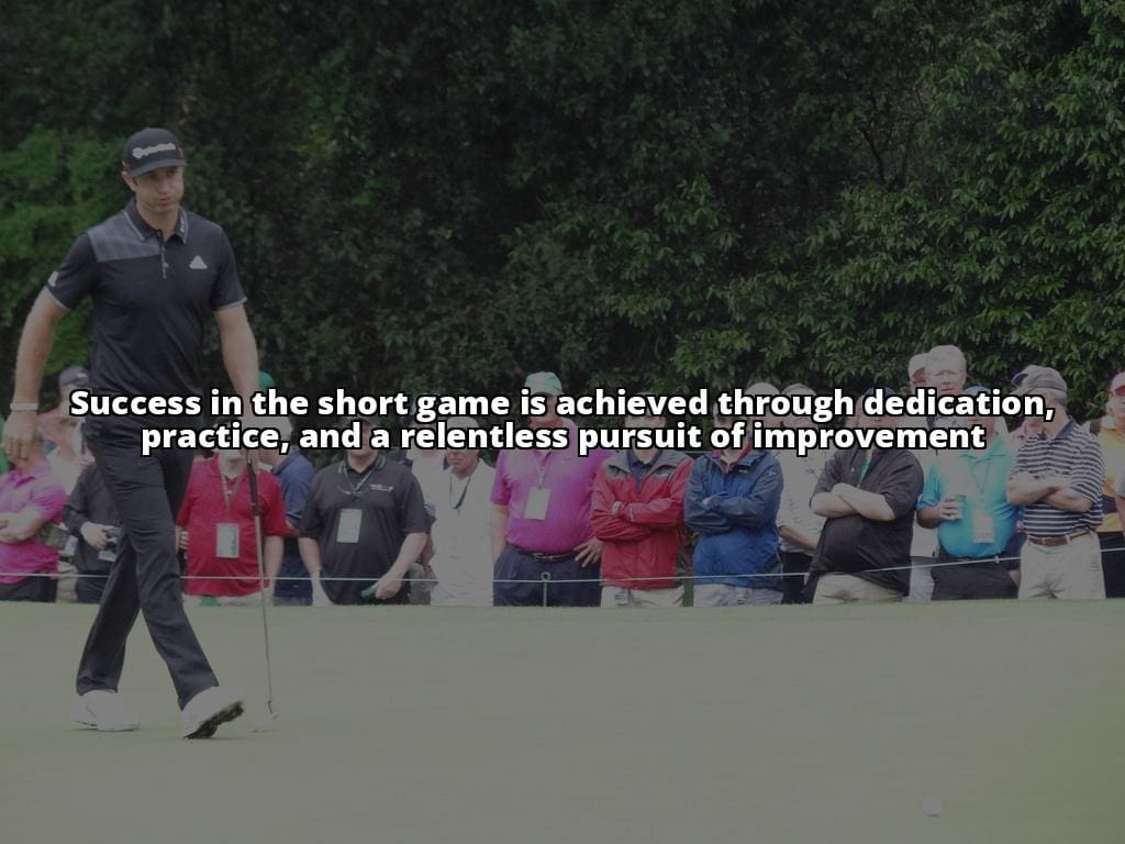 10 tips to improve your short game 2 Success in the short game is achieved through practice and a pursuit of improvement.