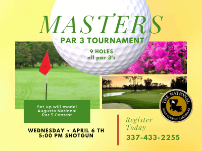 Masters Par 3 Tournament 1 a flyer for the masters golf tournament