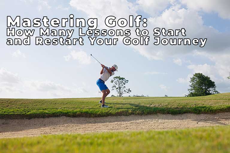 a man swinging a golf club on top of a green field
